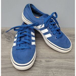 2015‎ Adidas Adria Classic Blue Canvas Sneakers Red Outsole Womens 7